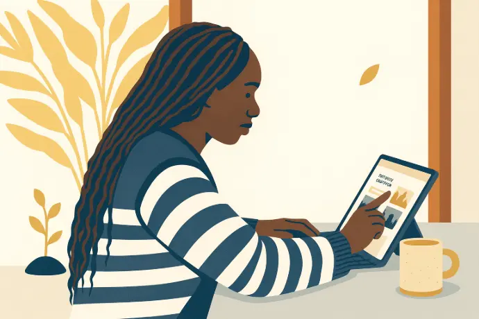 Kobieta szukająca spółek dywidendowcy