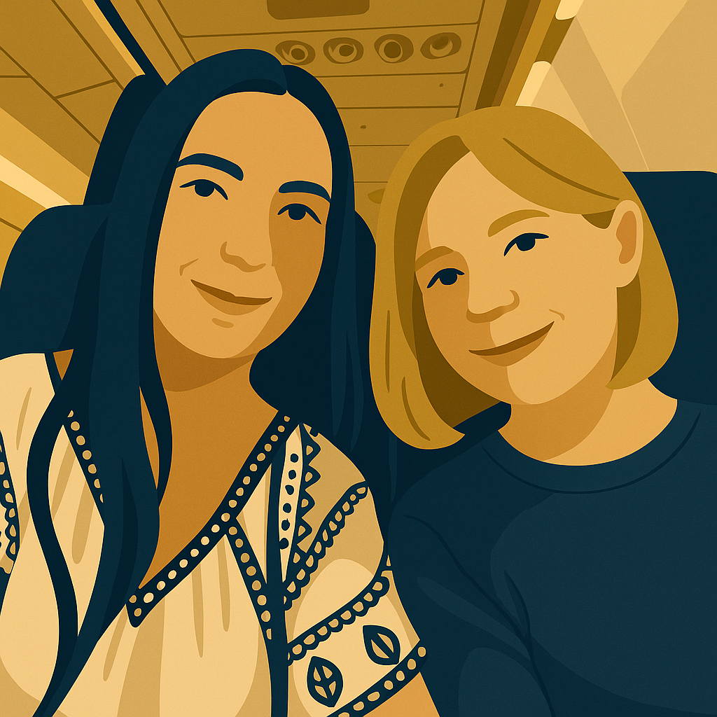 Dwie Eleganckie Inwestorki - ilustracja przedstawiająca uczestniczki kursu inwestowania