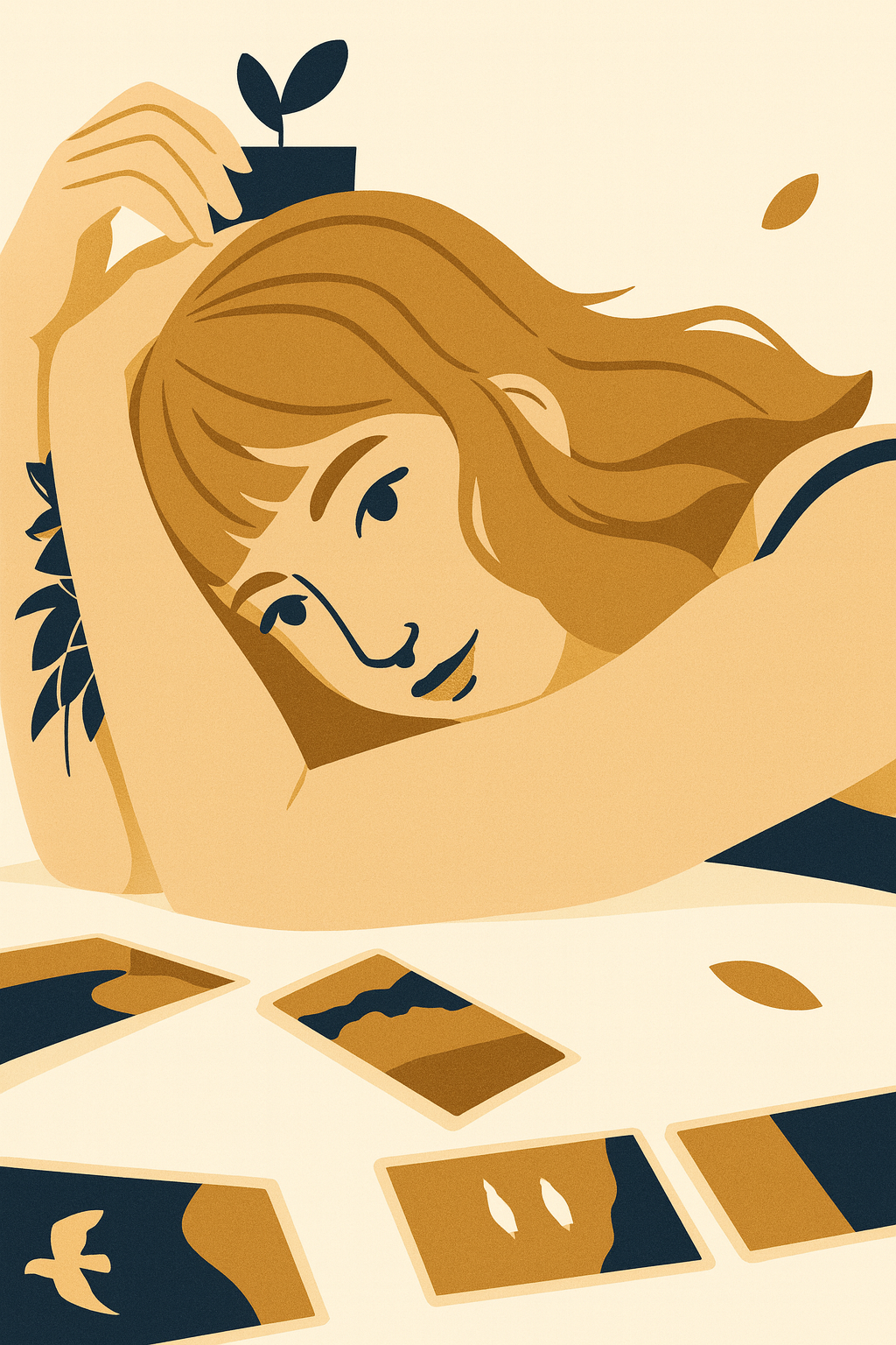 Kobieta pisze w notesie przy biurku z otwartą książką.