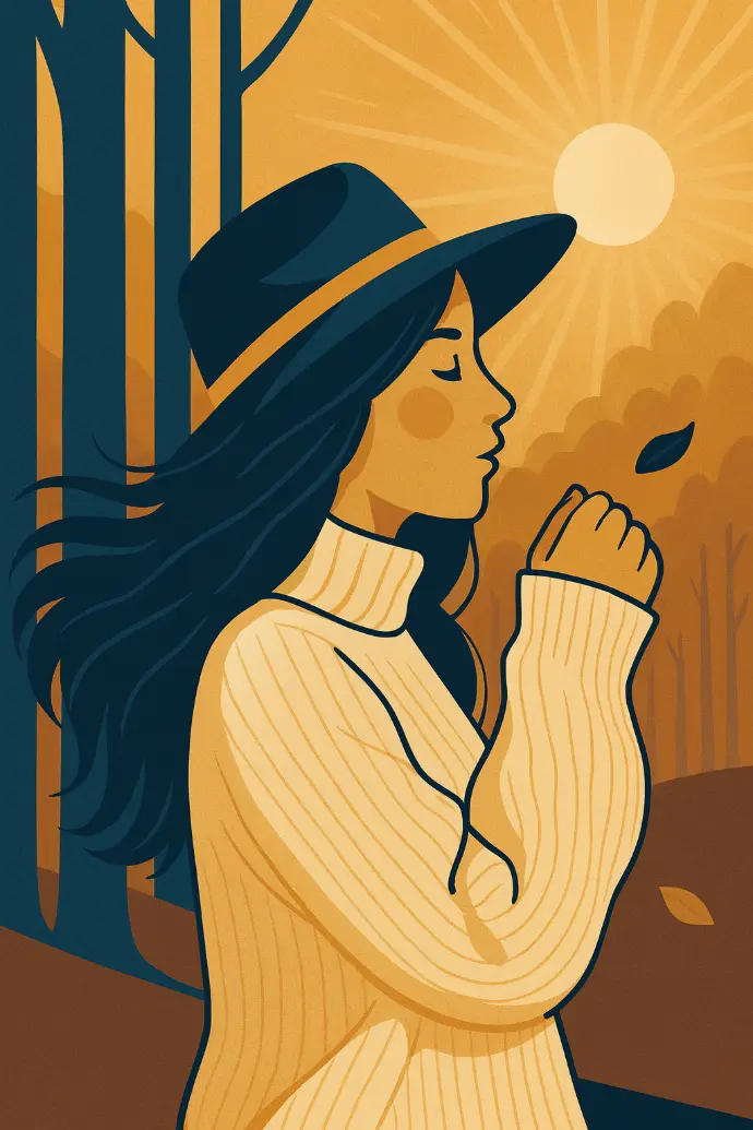 Ilustracja kobiety przeglądającej dokumenty finansowe, nawiązująca do analizy informacji i edukacji inwestycyjnej.