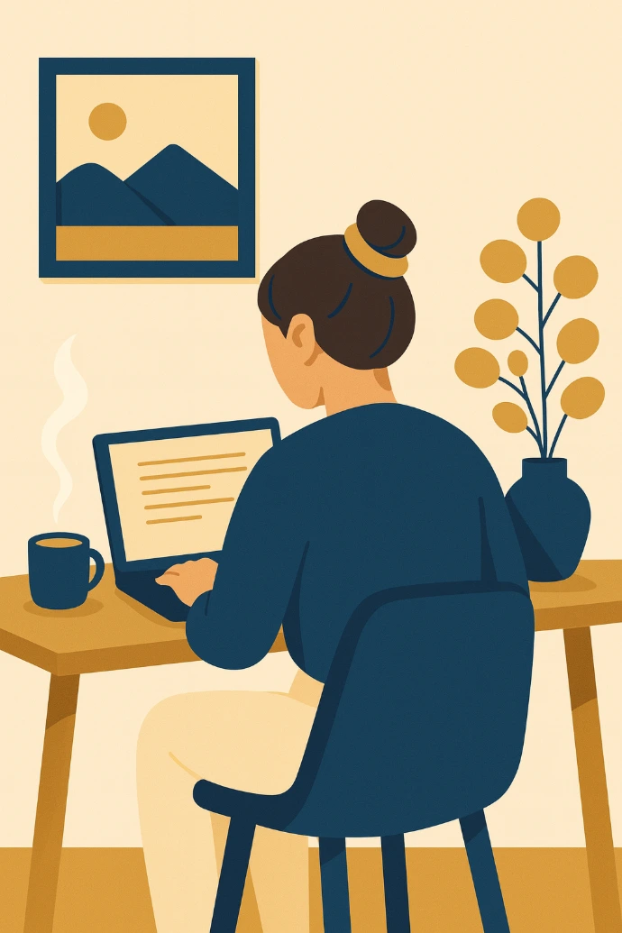 Kobieta przeglądająca materiały edukacyjne o finansach