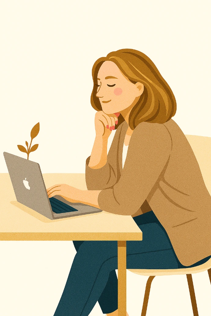 Elegancka Inwestorka analizująca raporty finansowe i wyniki spółek giełdowych przy biurku.