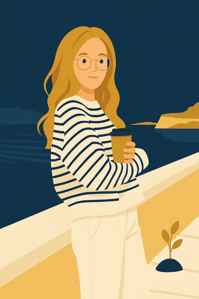 Kobieta podczas spotkania Kawa Eleganckich Inwestorek omawiająca podejście edukacyjne i Narzędzie Eleganckiej Inwestorki.